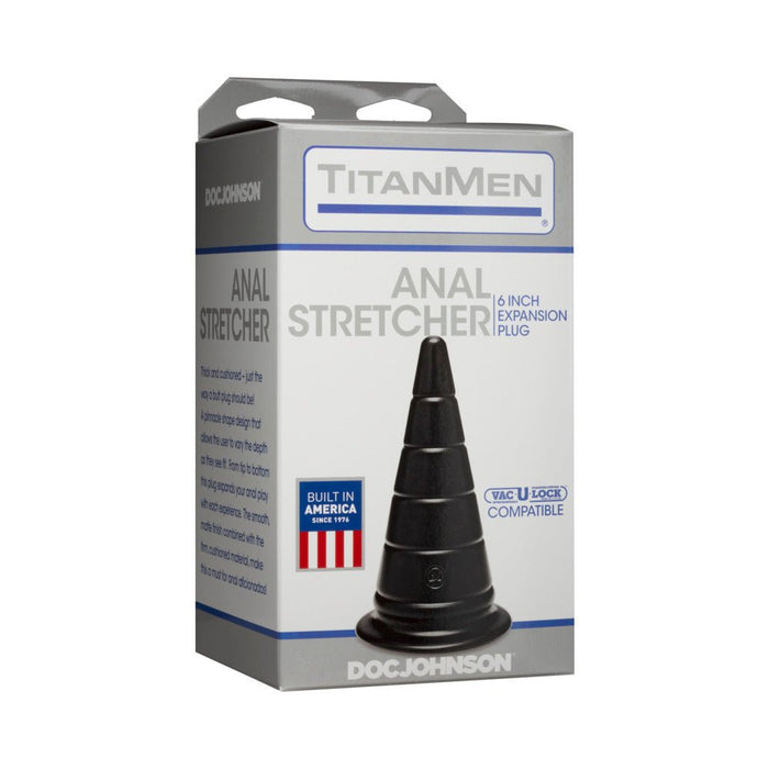 Titanmen Anal Stretcher 6 Inches Expansion Plug Black - SexToy.com