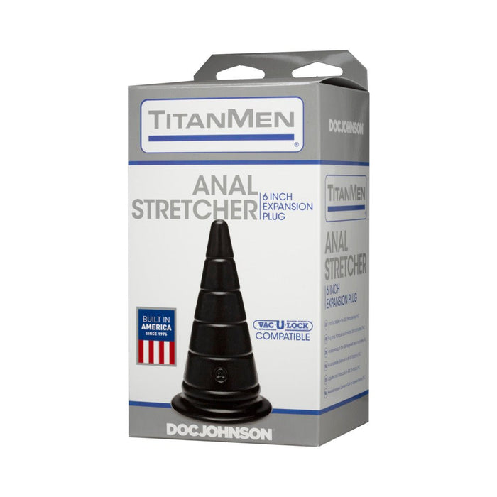 Titanmen Anal Stretcher 6 Inches Expansion Plug Black - SexToy.com