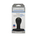 Titanmen The Hitch black smooth cushioned butt plug in packaging with blue and gray accents.