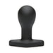 Black matte contoured butt plug with a diamond-shaped base for comfortable all-day wear.