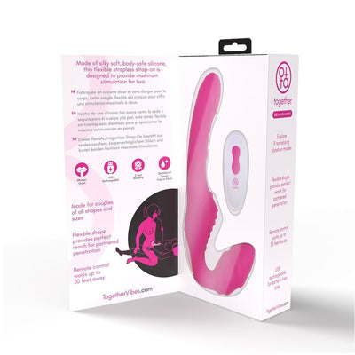 Together Strapless Remote Control Vibrator Pink - SexToy.com