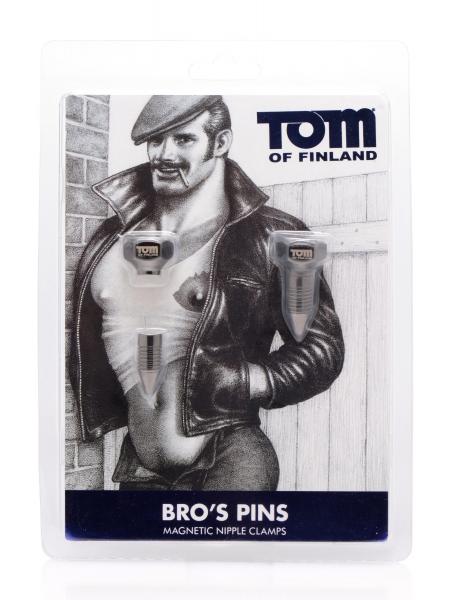 Tom Of Finland Bros Pins Magnetic Nipple Clamps | SexToy.com