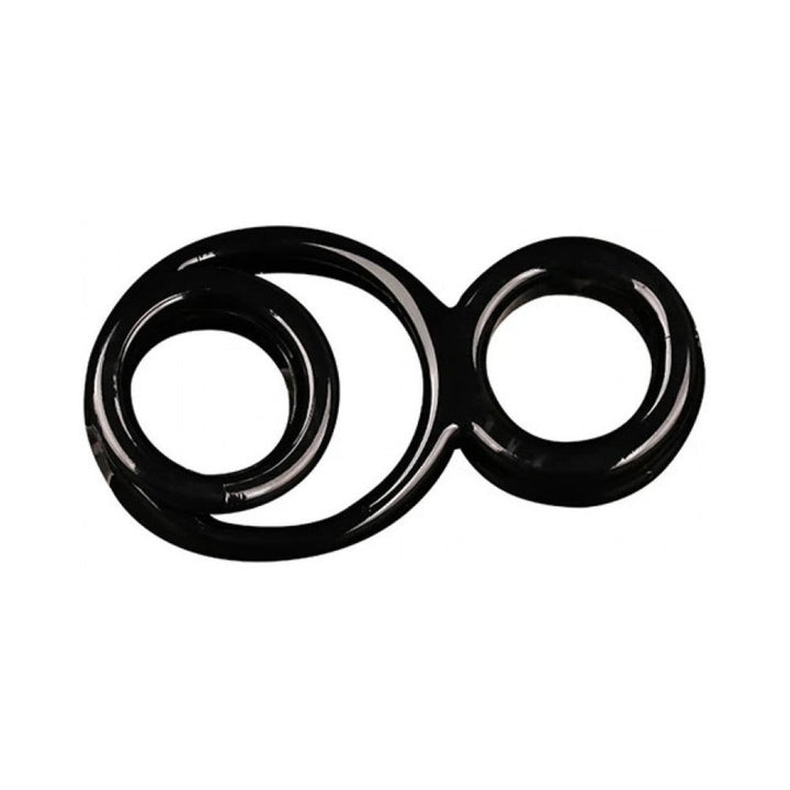 Triple Play Cock Ring, Base Boost, Ball Stretcher Black | SexToy.com