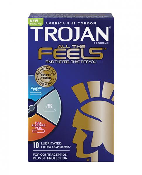 Trojan All The Feels Condoms - Pack Of 10 | SexToy.com