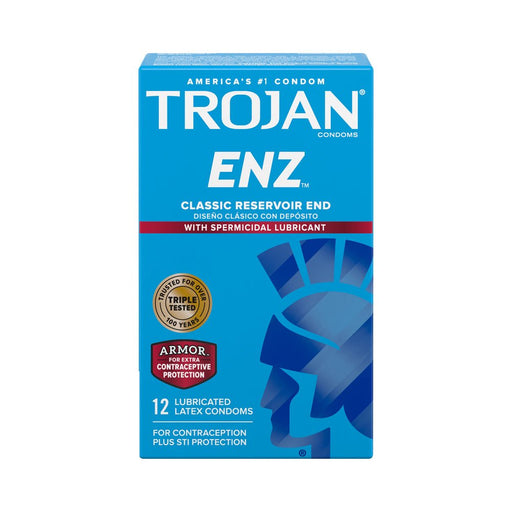Trojan Condom Enz With Spermicidal Lubricant 12 Pack | SexToy.com