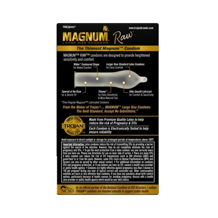 Trojan Magnum Raw 10 Pack - SexToy.com
