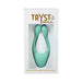 Tryst V2 bendable multi-erogenous silicone massager in teal with remote control, displayed in white retail packaging.