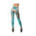 Turquoise Crotchless Leggings | SexToy.com