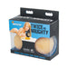 Twice As Naughty Vanilla double-sided TPE male masturbator in black and blue packaging with product view windows.