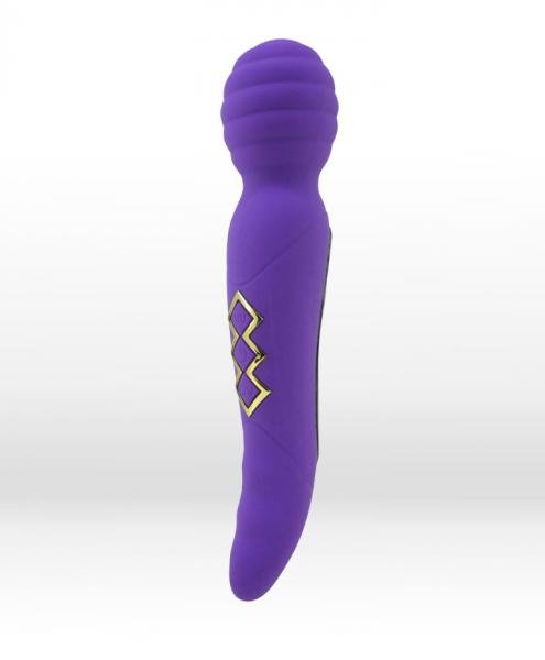 Twisty Dual Vibrating Wand Neon Purple | SexToy.com