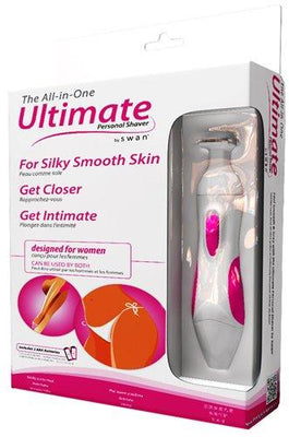 Ultimate Personal Shaver Kit for women with multiple attachments for smooth, precise grooming and travel storage bag included.
