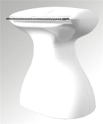 White ergonomic personal shaver with precision trimming blade for smooth, gentle hair removal.