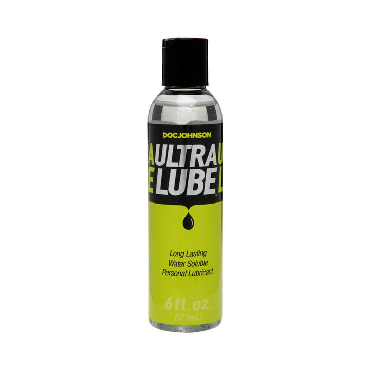 6 oz bottle of Doc Johnson Ultra Glide water-based personal lubricant with black and green label
