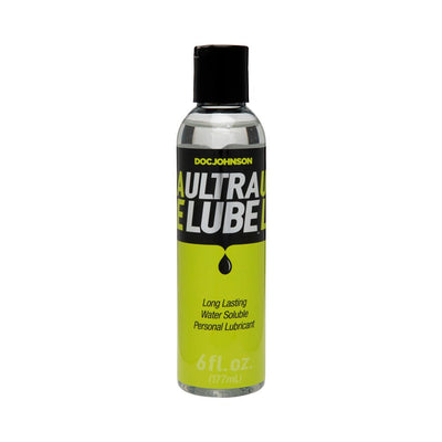 6 oz bottle of Doc Johnson Ultra Glide water-based personal lubricant with black and green label