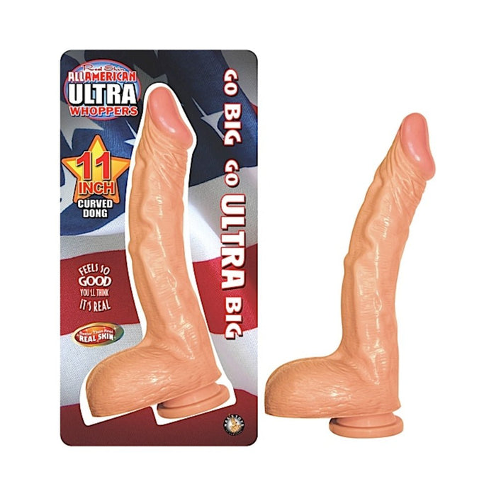 Ultra Whopper 11" Curved Dong - Beige | SexToy.com