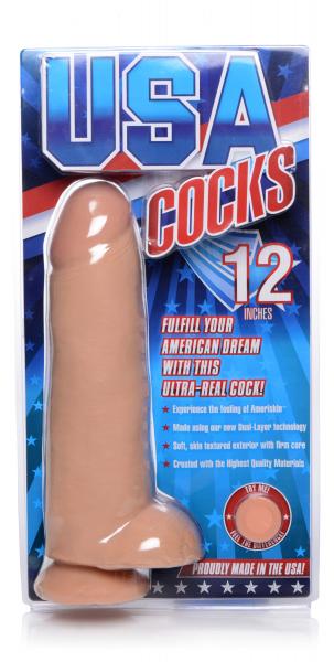 USA Cocks 12 Inches Ultra Real Dual Layer Suction Cup Dildo | SexToy.com