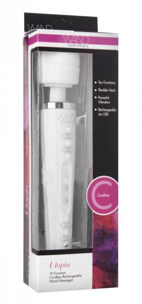 Utopia 10 Function Cordless Rechargeable Wand Massager | SexToy.com