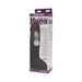 Vac-U-Lock 12-inch Ultraskyn Hung Dong attachment in dark color with detailed texture packaging.