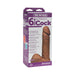 Vac-U-Lock 6 inch Ultraskyn realistic dual-density dildo in brown packaging with product features listed.