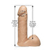 Lifelike 6.8-inch Ultraskyn dildo with detailed texture and measurements for length and width shown.