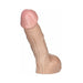 Beige 7-inch realistic erect dildo with detailed head and textured shaft, part of the Vac-U-Lock system.