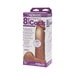 Vac-U-Lock 8 inch ULTRASKYN realistic dual-density cock attachment in packaging with product details.
