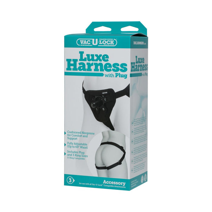 Vac-U-Lock Luxe Harness - Black - SexToy.com