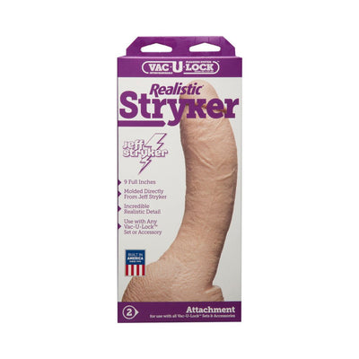 Vac-u-lock Realistic Stryker White attachment with detailed texture, 9 inches, compatible with Vac-U-Lock systems.