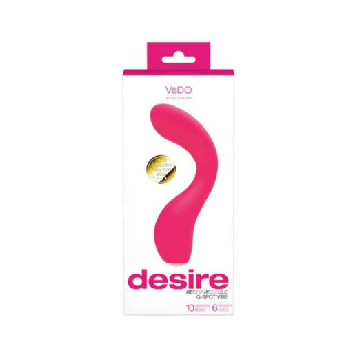 Vedo Desire Rechargeable G-spot Vibe Pink - SexToy.com