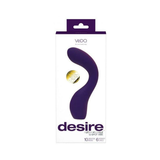Vedo Desire Rechargeable G-spot Vibe Purple - SexToy.com