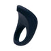 Black silicone vibrating ring with ergonomic design and smooth finish for comfortable fit and easy control.