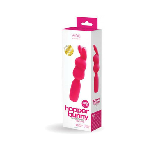Vedo Hopper Bunny Rechargeable Silicone Mini Wand Vibrator Pink | SexToy.com