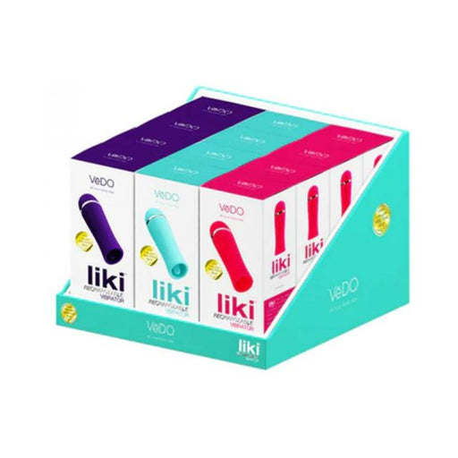 Vedo Liki Rechargeable Flicker Vibe 12-piece Display | SexToy.com