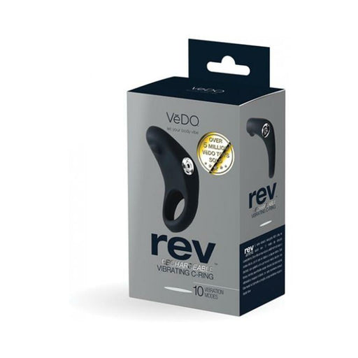 Vedo Rev Rechargeable Vibrating C-ring Black - SexToy.com