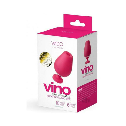 Vedo Vino Rechargeable Vibrating Sonic Vibe Pink - SexToy.com