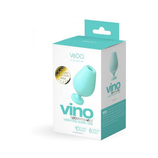 Vedo Vino Rechargeable Vibrating Sonic Vibe Turquoise - SexToy.com