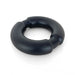 Black weighted silicone ring with smooth, rounded design and segmented sections, shown on white background.