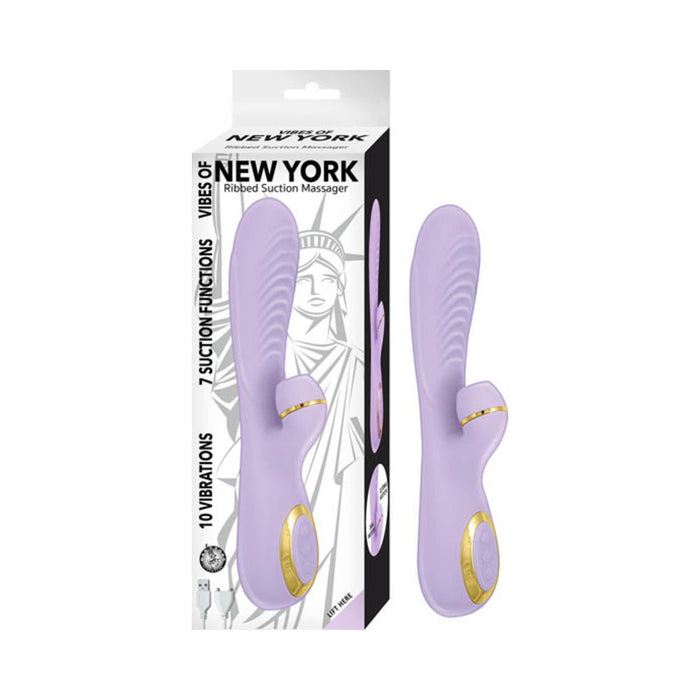 Vibes Of New York Ribbed Suction Massager | SexToy.com