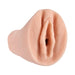 Beige Virgin Palm Pal stroker made from lifelike UR3 material with textured, realistic design.