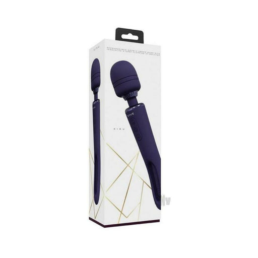 Vive Kiku Rechargeable Double Ended Wand With Innovative G-spot Flapping Stimulator Purple - SexToy.com