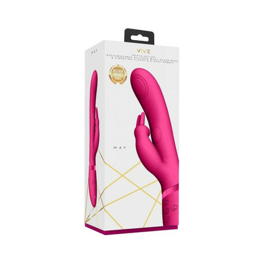 Vive May Dual Pulse-wave & Vibrating C-spot & G-spot Rabbit  Pink | SexToy.com