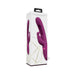 Packaging box showing the Vive Mika rechargeable triple motor vibrating rabbit in purple with G-spot flapping stimulator.