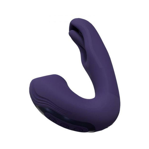 Vive Yuna Rechargeable Dual Motor Airwave Vibrator With Innovative G-spot Flapping Stimulator Purple - SexToy.com