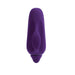 Compact purple silicone finger vibrator with ergonomic grip and smooth rounded tip, branded VeDO.