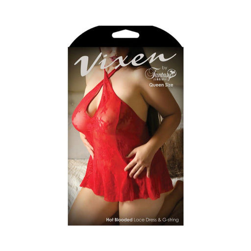 Vixen Hot Blooded Lace Dress & G-string O/S/Queen | SexToy.com
