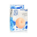 Packaging of Wash Dat Ass Soap On A Rope with peach-colored soap shaped like a puckered circle and blue bubble design background.