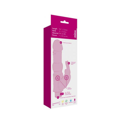 Packaging box of Water Bunny Rabbit Vibrator in purple with product features and specifications displayed.