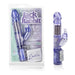 Waterproof purple Jack Rabbit vibrator with rotating beads and rabbit-shaped clitoral stimulator in packaging and out.