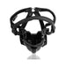 Black adjustable strap-on gag with integrated mouthpiece and secure neoprene straps.