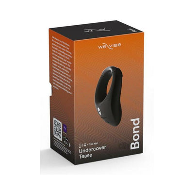 We-Vibe Bond remote-controlled vibrating wearable ring packaging with orange and black design.